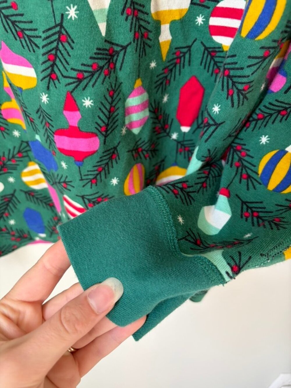 Hanna Andersson Long John Pajama Set In Delightful Decorations Pattern Large - Picture 10 of 10